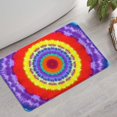 thumbnail image 2 of Rainbow Tie Dye Mandala Pattern Bathroom Rugs Mat,Non Slip Microfiber Bathroom Rug,Rubber Backing,Soft Bathroom Mats for Bathroom Floor,Tub and Shower,17x27in(43x68cm), 2 of 5
