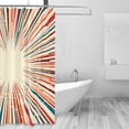 thumbnail image 6 of TEQUAN Shower Curtain for Bathroom, Comic Sun Rays Colorful Printed Waterproof Polyester Bathroom Curtain with Hooks, 60" x 72", 6 of 8