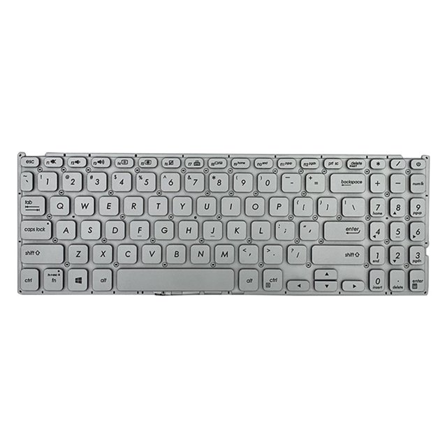 Matsuzay Teclados de marco negro con retroiluminación, teclado de teclado de escritura fluido plateado, reemplazo de teclados para Vivobook X512, Juegos de teclado y mouse para computadora