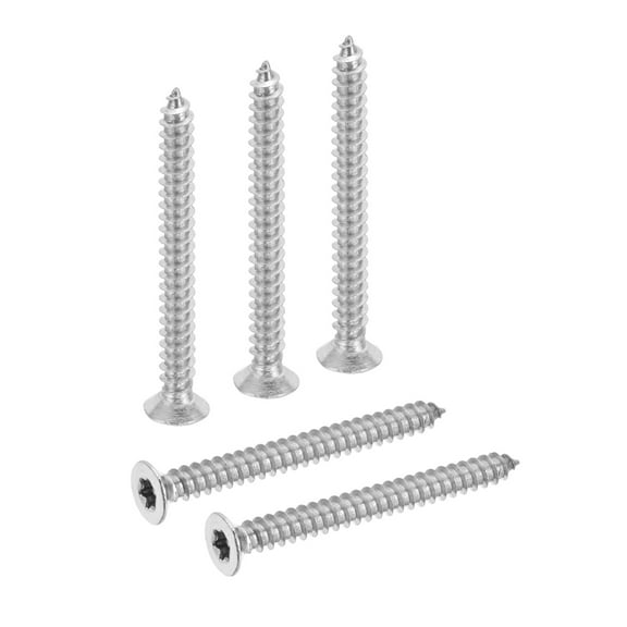 Uxcell 60 Pcs M3 x 30mm Flat Head Torx / Star Screws Self Tapping Wood Screws Tamper Proof Screw with T10 Bit