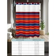 thumbnail image 6 of No Hook Cloth Fabric Shower Curtain with Snap in Liner, Colorful Striped Waterproof Shower Curtains Set with See Through Top Window, Farmhouse Modern Rainbow Lines Art Bath Curtains Shower 48"x72", 6 of 6