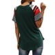 thumbnail image 3 of Camiseta de mujer Camiseta de manga corta con estampado de rayas Camiseta casual de verano, Verde, M Jumpingount AP001701-07, 3 of 7
