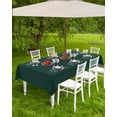 thumbnail image 4 of Deep Green Outdoor Tablecloth with Umbrella Hole and Zipper, Solid Color Table Cover for Rectangle Tables Waterproof Tabletop Collection for Patio, Garden, Picnic, Camping 60 x 102 inch, 4 of 6