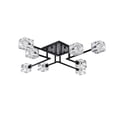 thumbnail image 6 of Living District Lyra 8-Light Metal & Glass Flush Mount in Black/Clear, 6 of 10