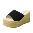 thumbnail image 1 of asddcavvf Chaussons pour Femmes Sandales Compensées Décontractées à Bout Ouvert Coupe Classique, 1 of 6
