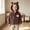 Coffee, variant on Toddler Kids Bear Ear Fleece Jacket Hooded Zip-Up Plush Winter Coat Pink 12-18 Months