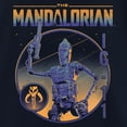 thumbnail image 2 of Girl's Star Wars: The Mandalorian IG-11 Portrait  Graphic Tee Navy Blue Small, 2 of 4
