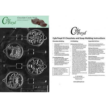 Cybrtrayd Life of the Party C139 12 Days of X-Mas Pop, 1 to 4 Set Chocolate Candy Mold in Sealed Protective Poly Bag Imprinted with Copyrighted Cybrtrayd Molding