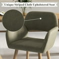 thumbnail image 5 of CRXX Furry Desk Chair Set of 1, Corduroy Fabric Vanity Chair for Makeup with Hollow Backrest, Comfy Armchair Wood Frame with Strudy Metal Legs, Dark Green, 5 of 10