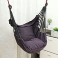 thumbnail image 3 of SELLCLUB Hammock Chair Swing for Indoor Outdoor Large Hanging Rope Seat with 2 Pillows & Storage Bag, 550 Lbs, 3 of 6