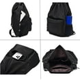 thumbnail image 5 of Kwuty Black Drawstring Backpack for Women, Waterproof Drawstring Gym Bag for Men, Small Cinch Sack for Basketball, Pull String Sport Bag for Soccer., 5 of 6