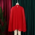 thumbnail image 5 of AURA Chiffon Midi Dress Cape Batwing Extra Long Sleeve Round Neck High Waist A-Line S-XXXL, 5 of 7