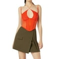 thumbnail image 2 of Women's Sexy Neck Solid Color Mesh See Through Pure Desire Street Style Sexy Camisole, 2 of 2