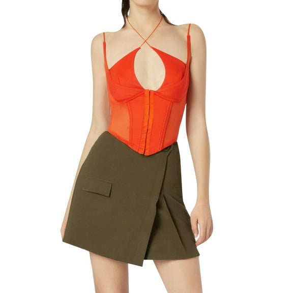 SNKSDGM Female Spaghetti Strap Tank Top Plus Size 4X Spaghetti Strap Tank Top Crop Women's Sexy Neck Solid Color Mesh See Through Pure Street Style Sexy Camisole Xs