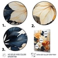 thumbnail image 3 of Designart "Palette Muted Leaves Autumn wall decor III" Floral & Botanical Floater Framed Canvas Wall Art, 3 of 7