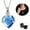 Blue, variant on Always In My Heart - Crystal Heart Urn Necklace for Ashes Cremation Jewelry Birthstone Heart Keepsake Cremation Urn Jewelry