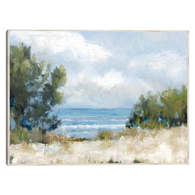 Cuadro Decorativo - camino a la playa Jr Impresión en canvas, estrechado.