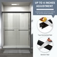 thumbnail image 4 of 56-60 in. W x 72 in. H Double Sliding Shower Door, Semi-frameless Bathroom Sliding Door with 1/4" (6mm) Tempered Glass for Walk-in Shower, Matte Black CM-24D03-60MBX, 4 of 6