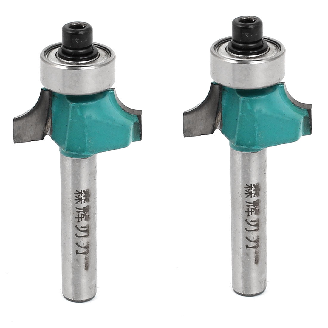 Wood Cutting Tool Corner Rounding Over Router Bit 1/4" x 3/8" 2 Pieces