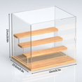 thumbnail image 3 of Caja de almacenamiento de muñecas de acrílico de 2/3/4 capas, transparente, para escritorio, con soporte de exhibición, organizador de perfumes a prueba de polvo, 3 of 5