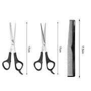GWAABD Barber Hair Care Products Black Professional Hairdressing Scissors Shears Salon Comb Set Hair Scissors 15cm