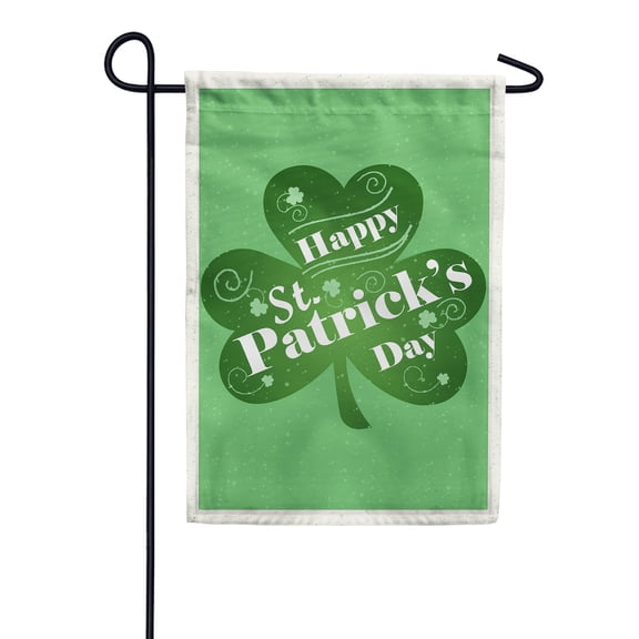 America Forever Happy St. Patrick's Day Clover Garden Flag 12.5 x 18 Inch Double Sided Yard Outdoor Decoration Lucky Clovers Irish Green Shamrocks St. Patrick's Day Flag