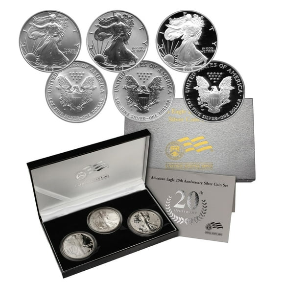 2006 American Silver Eagle 20th Anniversary 3pc Set