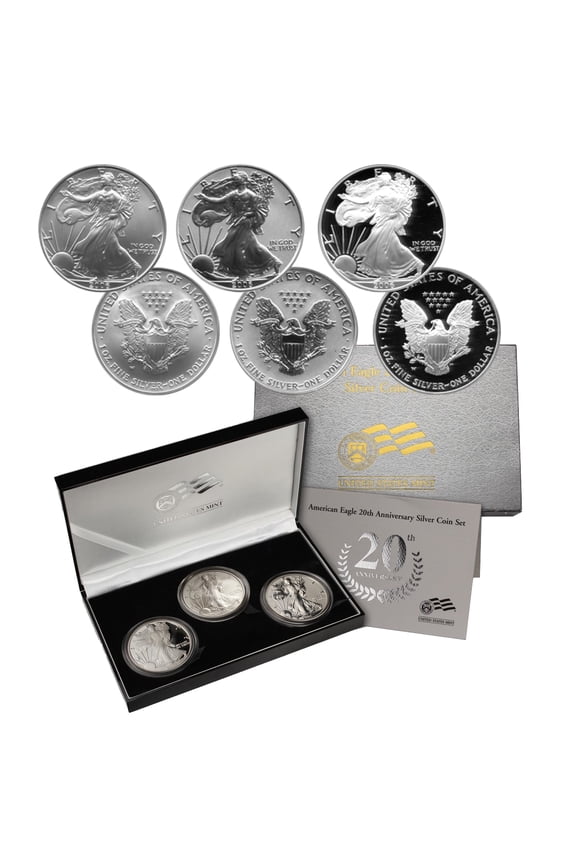2006 American Silver Eagle 20th Anniversary 3pc Set