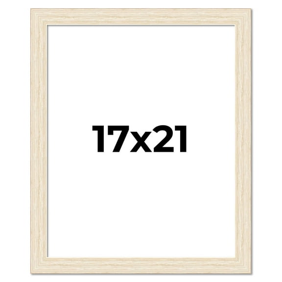 17x21 Frame White Barnwood Picture Frame - Modern Photo Frame Includes UV Acrylic Shatter Guard