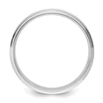 thumbnail image 2 of 14k White Gold 6mm Standard Weight Comfort Fit Brushed Satin/Polished Stepped Edge Wedding Band Size 12.5 WB112S, 2 of 4
