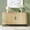 Natural Oak: 54.3", variant on Tomnk Woo 54.3" Buffet Cabinet with Storage, Tambour Doors, Adjustable Shelves, Multifunctional Sideboard Console for Living Room, Dining Room, Kitchen
