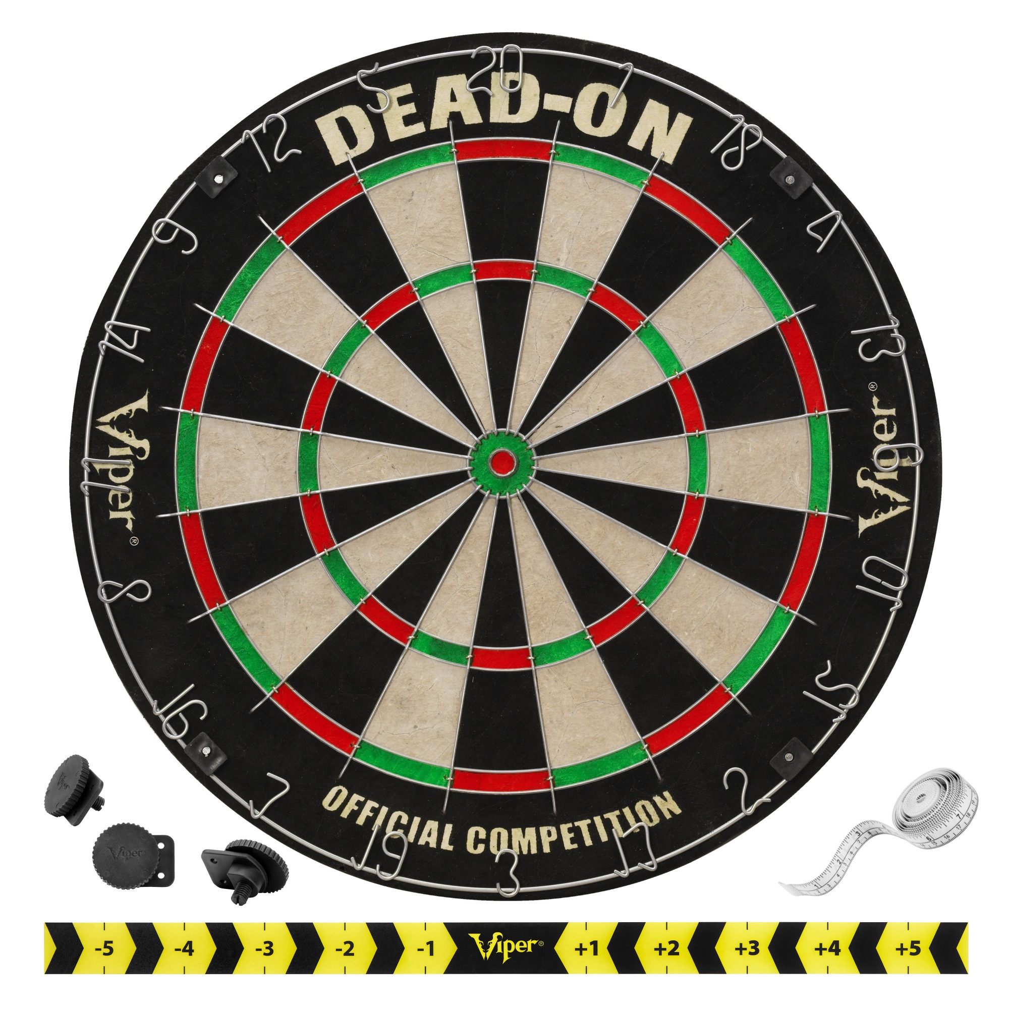 Viper Dead On Sisal Dartboard, Two Sets Starter Darts, Viper Guardian Black