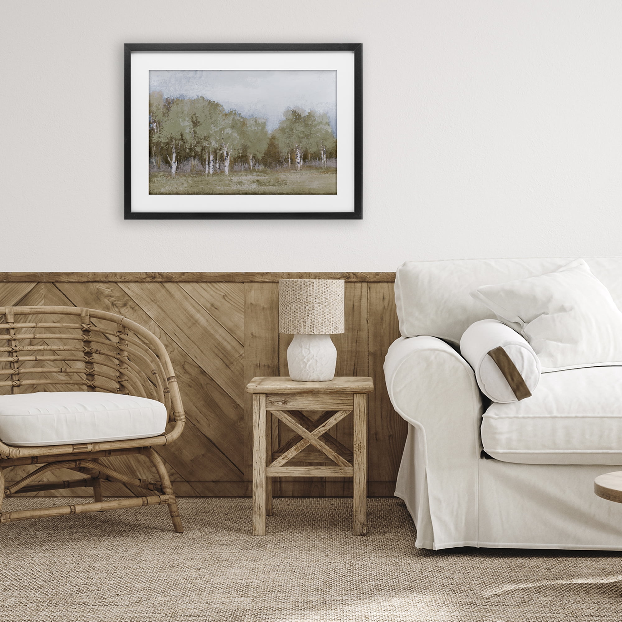 Stupell Industries Autumn Greens Tranquil Trees Black Framed Print Under Glass, design by Michael Marcon