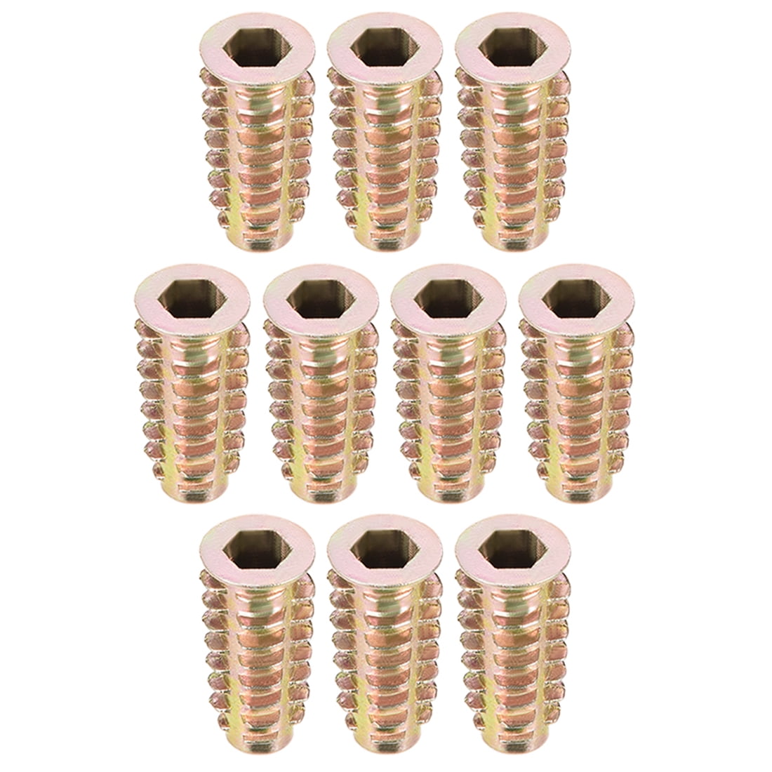 Threaded Insert Nuts Zinc Alloy Hex Socket M6 Internal Threads 25mm