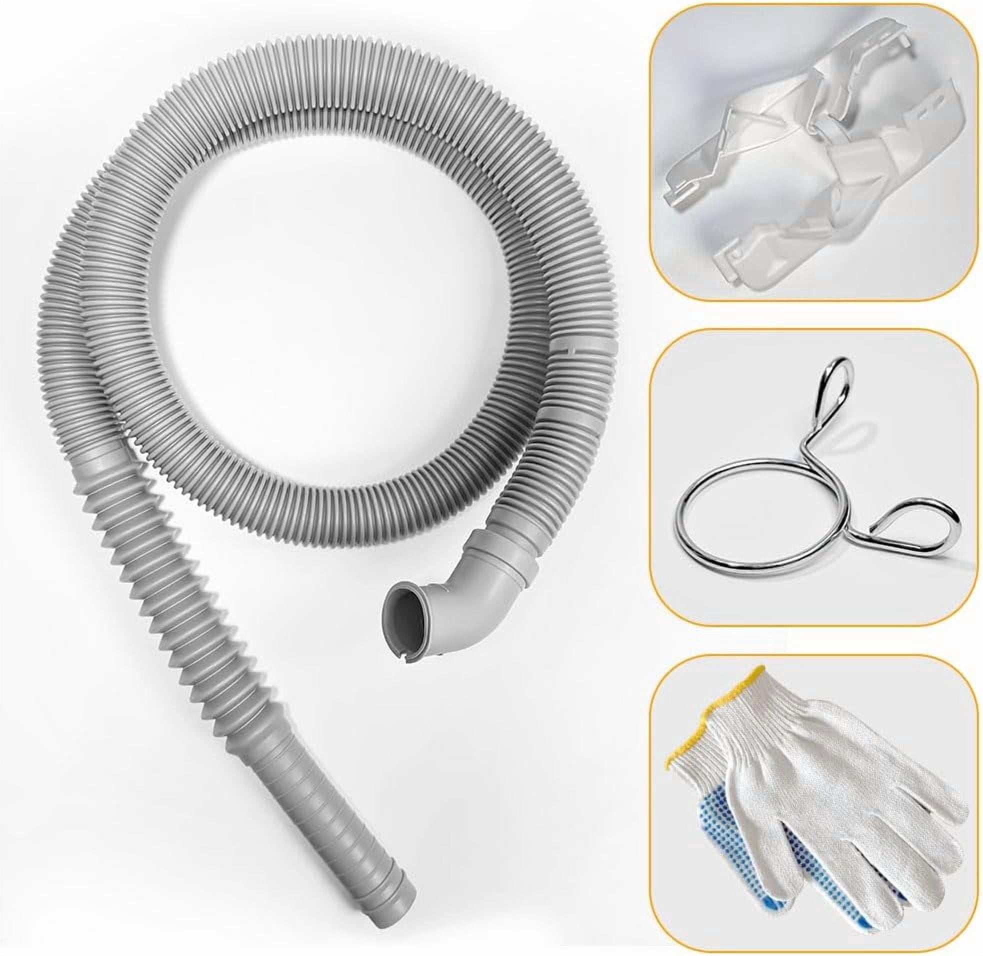 Plastic Washer Drain Hose AEM73732901 for LG Kenmore, Compatible modle AEM74053001 MEGJ62685201 PS8749199 5215EA1001A AEM73653001