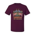 thumbnail image 2 of Wild Bobby, American By Birth Christian By Choice USA Flag Inspirational/Christian Men's Graphic T-Shirt, Maroon, Medium, 2 of 3