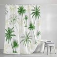 thumbnail image 5 of Shower Curtains for Bathroom-72"x72",Summer Vacation Green Palm Tree Waterproof Bath Curtain Grommet Shower Curtain Set with Hooks,, 5 of 9
