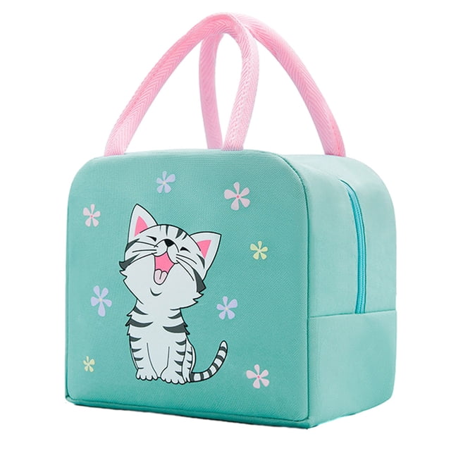 Bolsa de almuerzo con dibujos animados, lonchera portátil con aislamiento, bolsas de mano, regalos para el trabajo, la oficina, picnic, viajes