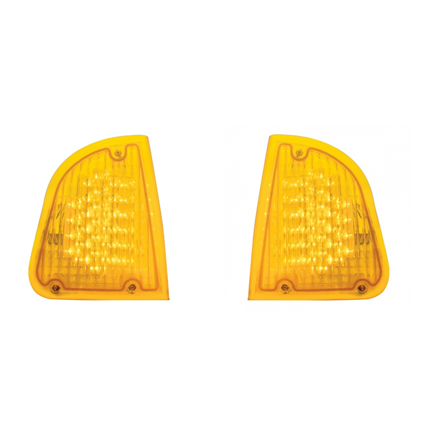 Kenworth T600 LED Turn Signal Lights / Amber LED Amber Lens /Pair Left