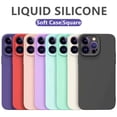 thumbnail image 3 of Funda De Silicona Líquida Ultrafina Cuadrada Para iPhone 11 12 13 14 Pro Max 14 Plus A Prueba De Golpes Parachoques Suave Cubierta Trasera, 3 of 4