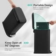 thumbnail image 6 of EuKer Slim Trash Can, 3.2 Gallon Stainless Steel Trash Bin with Lid & Step Pedal for Kitchen, Bathroom, Black, 6 of 8
