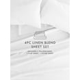 thumbnail image 4 of Comfort Canopy - 4 Piece Solid White Rayon Derived from Bamboo Bed for California King Bedding, 4 of 12