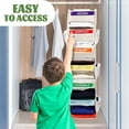 thumbnail image 7 of 2 Pack 6-Shelf Weekly Clothes Organizer for Kids, Hanging Daily Closet Organization with 6 Side Pockets, Days of The Week Clothing Divider Storage for Boys and Girls (White), 7 of 7
