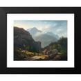 thumbnail image 2 of François Diday 18x15 Black Modern Framed Museum Art Print Titled - Figures with Montains, 2 of 5