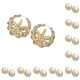 thumbnail image 3 of Jumpingount Paquete de 2 pendientes con diseño de nudo de bambú estilo Punk occidental elegancia joyería de moda decoración mujeres orejas gotas E301hoja 10piezas Jumpingount CBP361995, 3 of 6