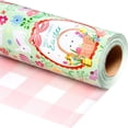 thumbnail image 2 of Reversible Easter Wrapping Paper Roll - 17 Inch x 33 Feet - Lovely Bunny & Vibrant Spring Garden Design with "Have a Happy Easter" Text Perfect for Easter Gifts, Party Decor, and Holiday Celebrations, 2 of 4