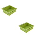 thumbnail image 4 of maskred 1/2/3 2PCS Kitchen Fridge Freezer Space Saver Organizer Storage Rack Shelf Holder Box green 2PCS, 4 of 6