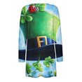 thumbnail image 4 of lcziwo Womens St. Patrick's Day Cardigan Breathable Lightweight Thin Long Sleeve Open Front Shawl Collar Draped Beach Cover Ups with Pockets Daily Deals,Multicolor,L, 4 of 5