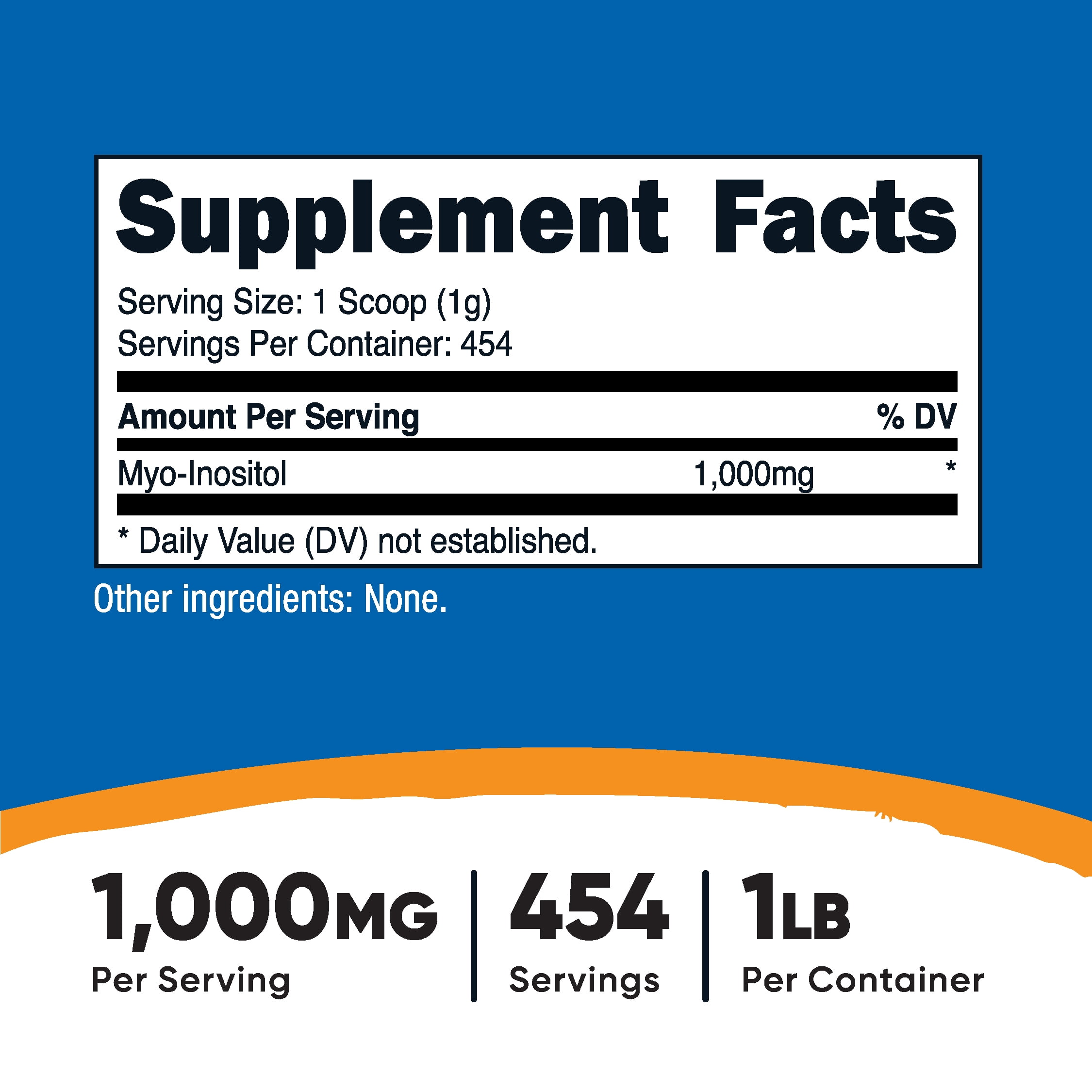 Nutricost Inositol Powder 1LB (454 Grams) - Gluten Free, Non-GMO Supplement
