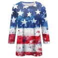 thumbnail image 3 of MuXiKeJi Clothes 250th Anniversary USA Shirt Women America 250 Shirt 3/4 Sleeve Patriotic Flag Eagle Print Tops 1776-2026 Tshirt Gifts, 3 of 5